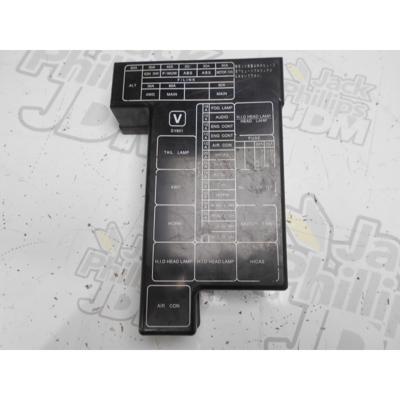 Nissan Stagea C34 Fuse Box Relay Engine Bay Cover V 0V801 Nissan Stagea C34 Fuse Box Relay Engine Bay Cover V 0V801