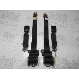 Nissan Skyline R33 Coupe Rear Seat Belt and Buckle Pair