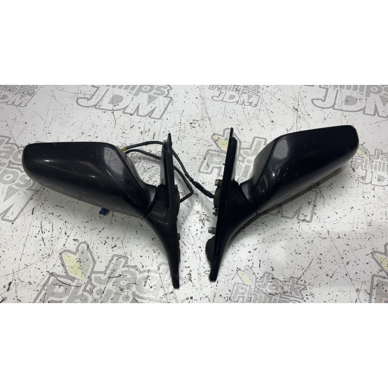 Nissan Silvia S13 180sx Side Mirror 3 Pin Heated Pair Black