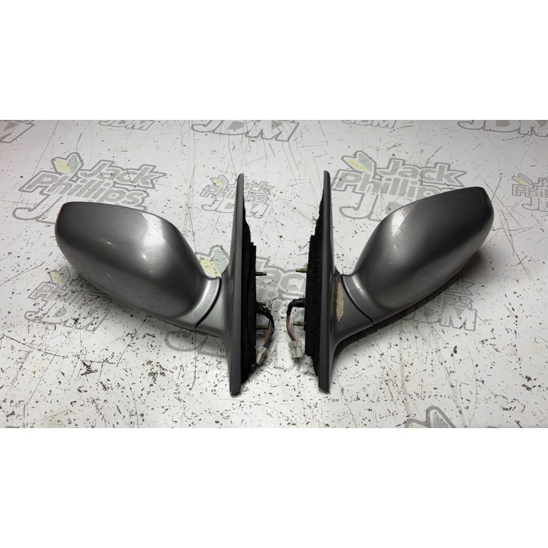 Nissan Skyline R34 Sedan Folding Side Mirror Pair KV2 Silver