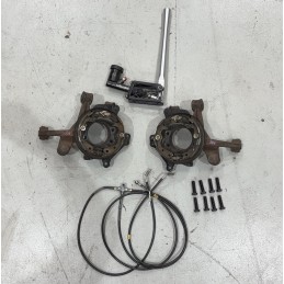 Nissan Skyline R33 R34 Silvia S14 S15 200SX GKTech Rear Dual Caliper Setup with Knuckle and R33 Drum Brake Pair