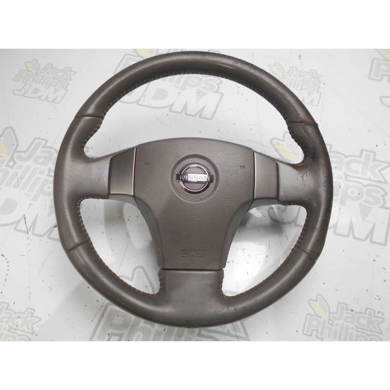 Nissan Stagea M35 Leather Steering Wheel with Drivers SRS Airbag